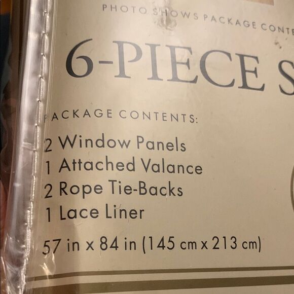 Luxurious Bellagio Curtains with Intricate Design all on One Rod NWT - Picture 8 of 8